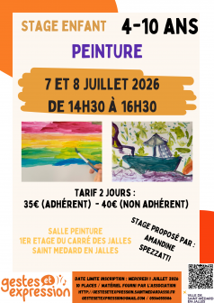 Stage peinture enfant 4-10 ans-JUIL