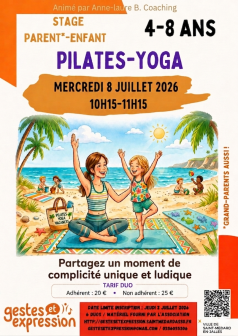 Stage Pilates enfant-parent JUIL @ carré des jalles